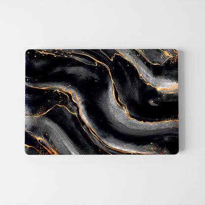 Wrapie Master Black Gold Marbleized Laptop Skin