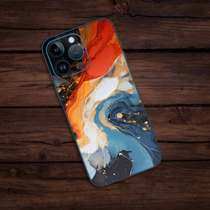 Wrapie Moonstone Marble Printed Mobile Skin