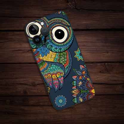 Wrapie Mighty Owl Mandala Mobile Skin