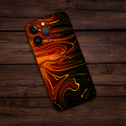 Wrapie Golden Aura Abstract Mobile Skin