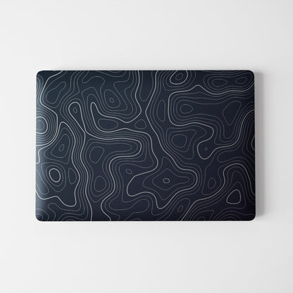 Wrapie Golden Topographic Contour Laptop Skin