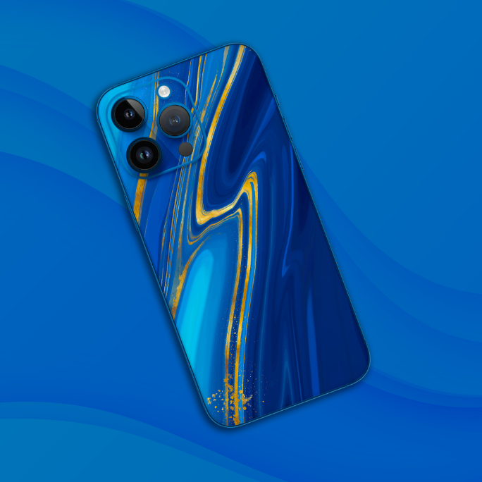 Wrapie Ocean Water Waves Pattern Mobile Skin