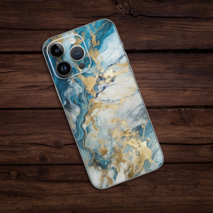 Wrapie Golden Sky Blue Mobile Skin