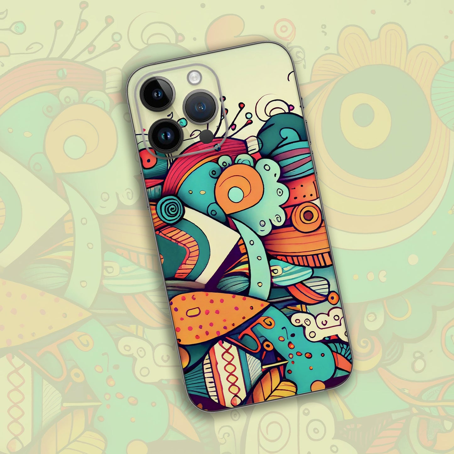 Cartoon Graffiti Mobile Skin - Cartoon Graffiti Mobile Skin - Wrapie