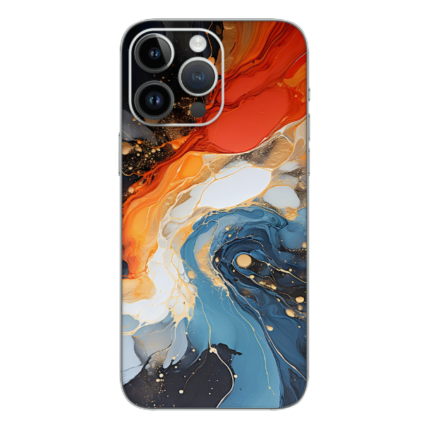 Wrapie Moonstone Marble Printed Mobile Skin