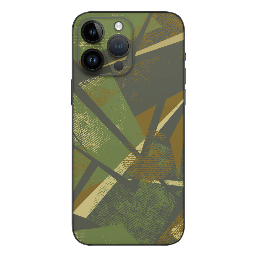 Wrapie Geometry Wood Print Mobile Skin