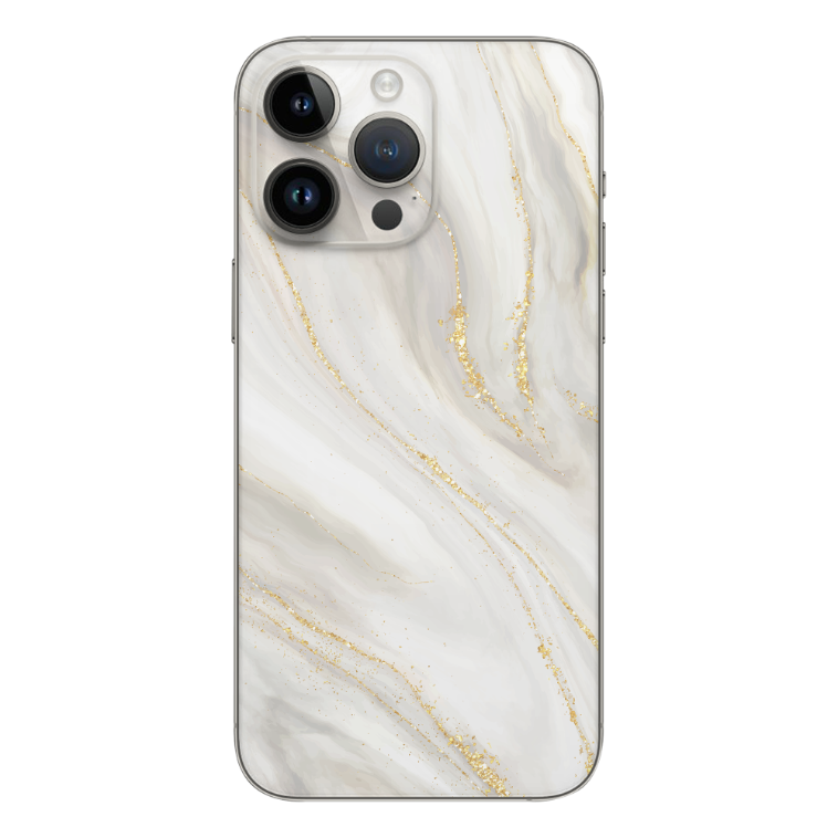 Wrapie Golden Sand Marble Mobile Skin