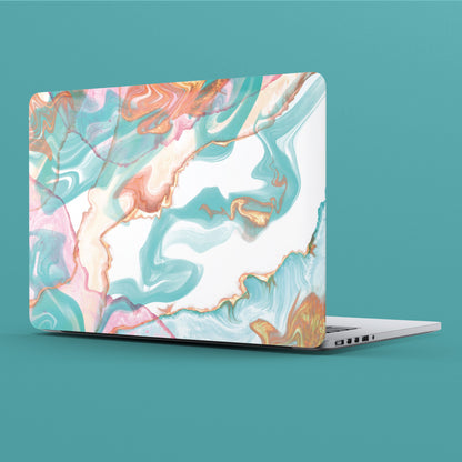 Wrapie Premium Golden Green Marble Laptop Skin