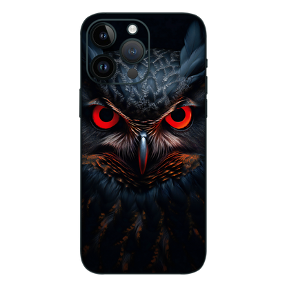 Red Eyes Owl Mobile Skin - Mighty Owl Red Eyes Mobile Skin - Wrapie